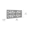 Hand-Carved Floral Wood Panel and Wall Decor, Gray